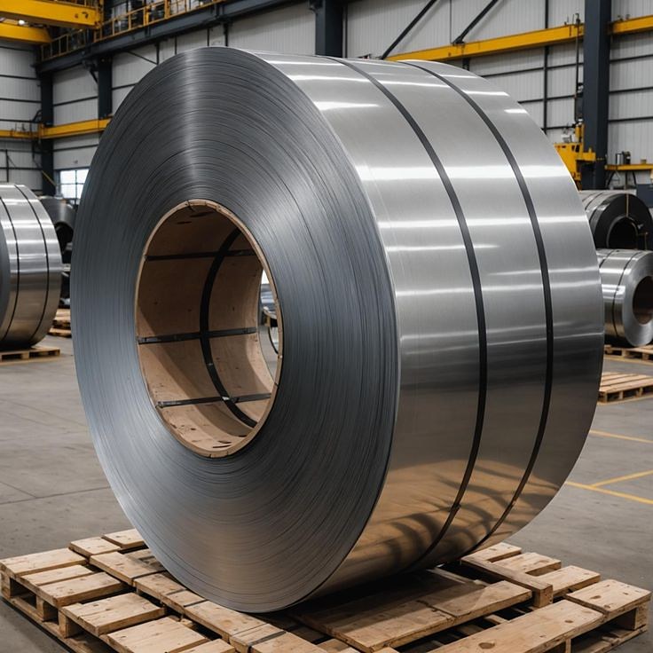 Stainless steel coil slit into strips